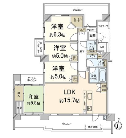 サンメゾン京都二条月光町ゲート 間取図(平面図) サンメゾン京都二条月光町ゲート 間取図(平面図)