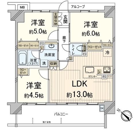 プレサンスロジェ京都西大路 間取図(平面図) プレサンスロジェ京都西大路 間取図(平面図)