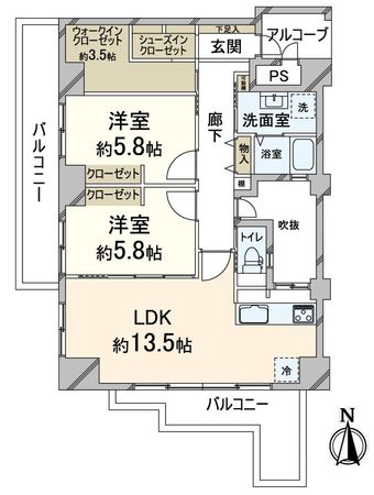 サンマンション西京極 間取図(平面図) 間取図(平面図)