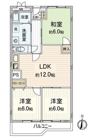 桂川ハイツ 4号館 間取図(平面図) 桂川ハイツ 4号館 間取図(平面図)