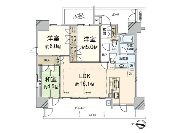ル・パルトネール京都丹波口 間取図(平面図) ル・パルトネール京都丹波口 間取図(平面図)