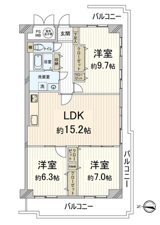 嵯峨スカイハイツ 間取図(平面図)