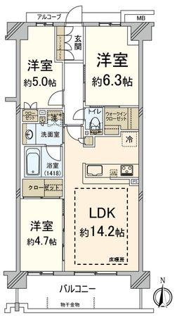 メイツ京都西大路 間取図(平面図) メイツ京都西大路 間取図(平面図)