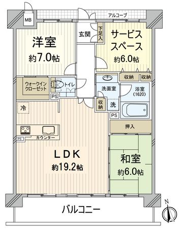 エスリード醍醐 間取図(平面図)
