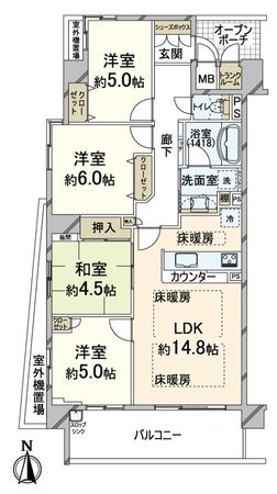パラドール嵯峨野 間取図(平面図) パラドール嵯峨野 間取図(平面図)