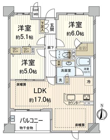 エスリード太秦レジデンス 間取図(平面図) エスリード太秦レジデンス 間取図(平面図)