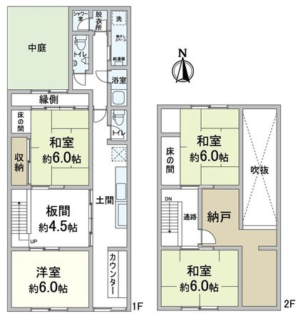 上京区溝前町 間取図(平面図) 上京区溝前町 間取図(平面図)