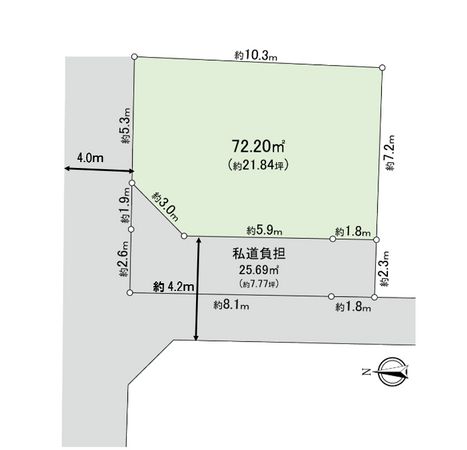 庄内栄町4丁目 土地 区画図 庄内栄町4丁目 土地 区画図