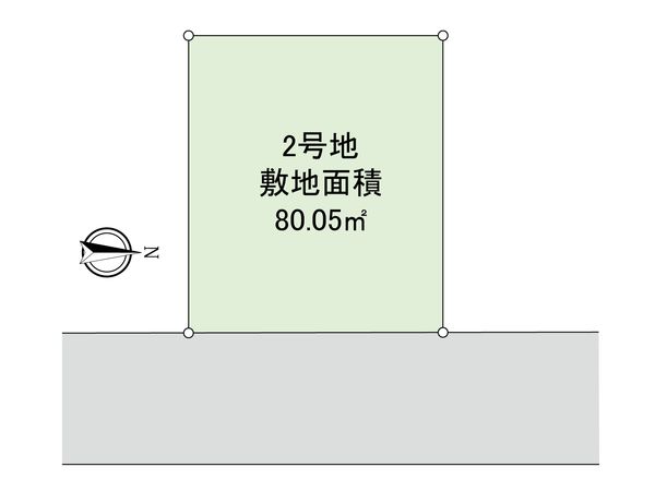北条町1丁目 2号地 区画図 北条町1丁目 2号地 区画図