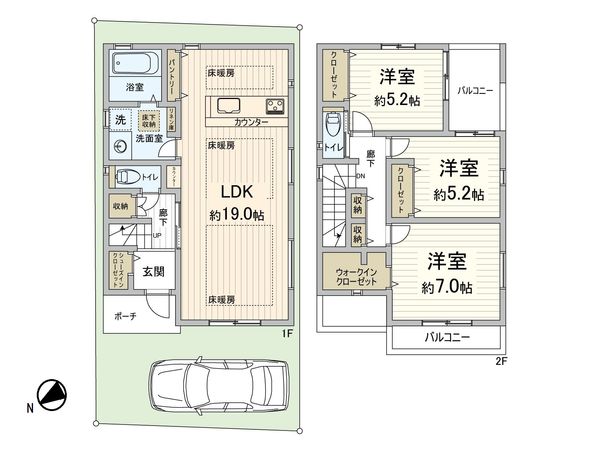 大阪市淀川区十八条3丁目 中古戸建 間取図(平面図)