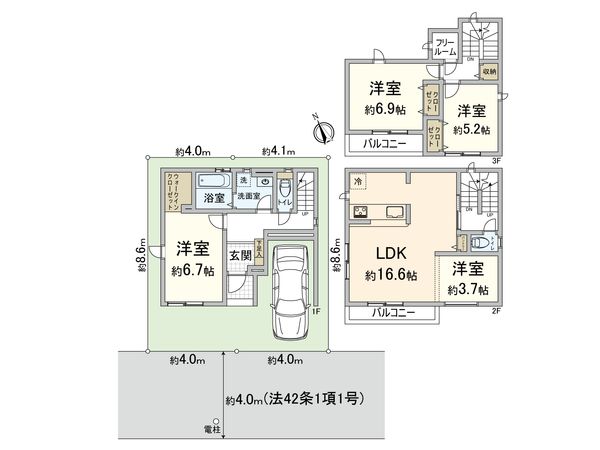 南吹田3丁目 新築戸建 間取図(平面図)