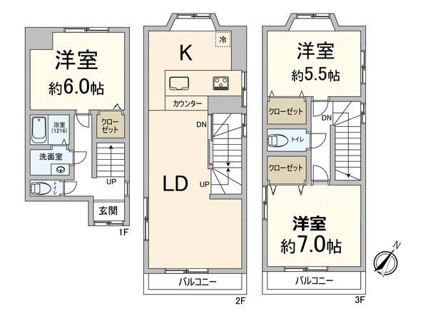 吹田市日の出町 戸建て 間取図(平面図) 吹田市日の出町 戸建て 間取図(平面図)