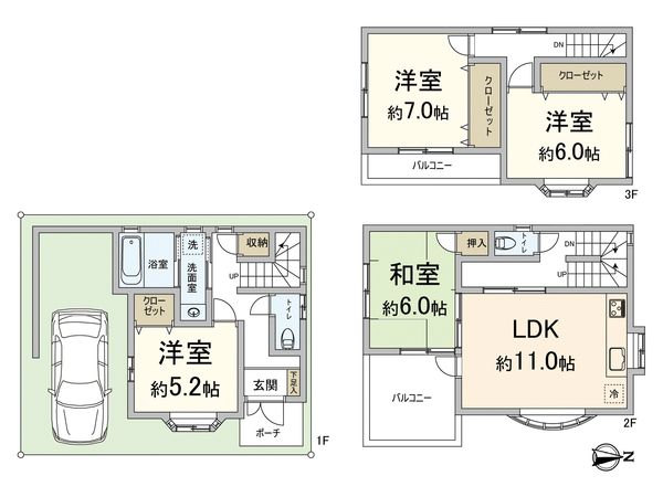 豊中市穂積1丁目 戸建 間取図(平面図)