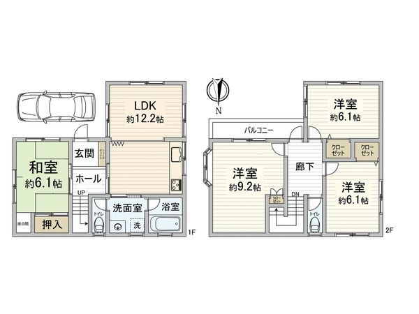小曽根一丁目 中古戸建 間取図(平面図)