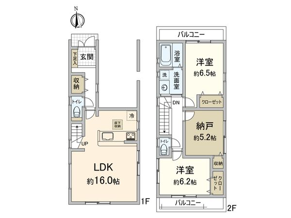 穂積2丁目 新築戸建 1号棟 間取図(平面図)