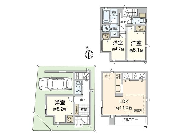 西中島1丁目 戸建 間取図(平面図)