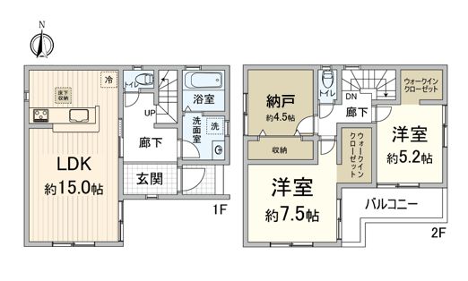 豊中市庄内幸町1丁目 新築戸建 間取図(平面図) 豊中市庄内幸町1丁目 新築戸建 間取図(平面図)