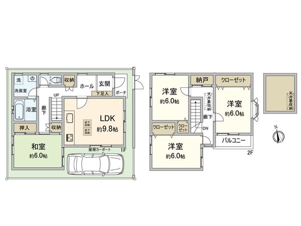 豊中市小曽根1丁目 中古戸建 間取図(平面図)