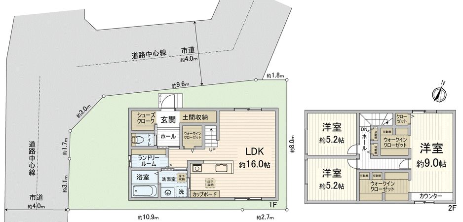 若竹町中古戸建 間取図(平面図) 若竹町中古戸建 間取図(平面図)