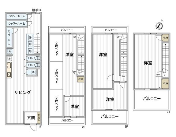 大開町3丁目 テラスハウス 間取図(平面図) 間取図(平面図)