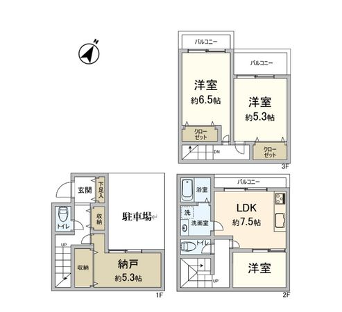 東三国1丁目 中古戸建 間取図(平面図)