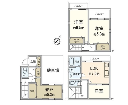 東三国1丁目 中古戸建 間取図(平面図)