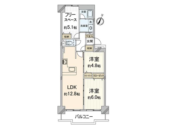 ユニライフ北大阪 3号棟 間取図(平面図) 間取図(平面図)