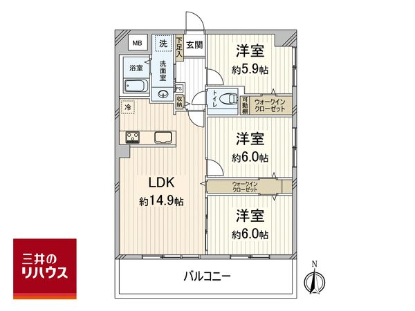 リッツパーク江坂 間取図(平面図) リッツパーク江坂 間取図(平面図)