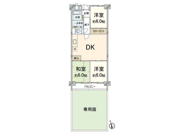コープ野村江坂台 間取図(平面図) 間取図(平面図)