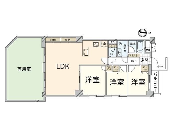 エムアンドエッチ第3 間取図(平面図) 間取図(平面図)