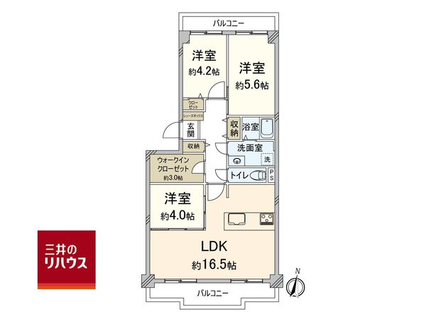 ユニライフ北大阪 1号棟 間取図(平面図) ユニライフ北大阪 1号棟 間取図(平面図)