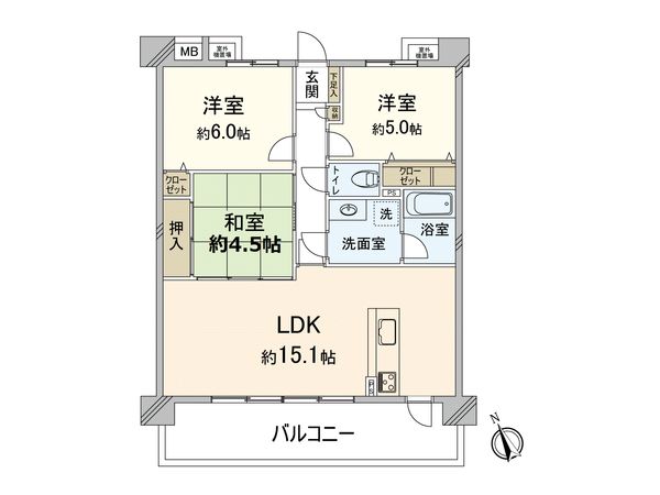 藤和シティホームズ江坂2 間取図(平面図) 間取図(平面図)