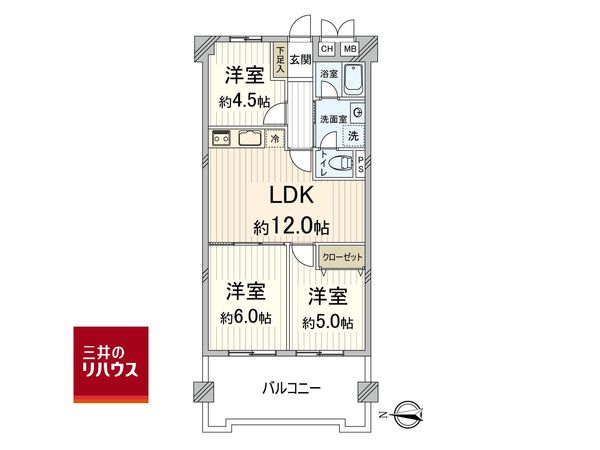 GSハイム第2江坂 間取図(平面図) 間取図(平面図)