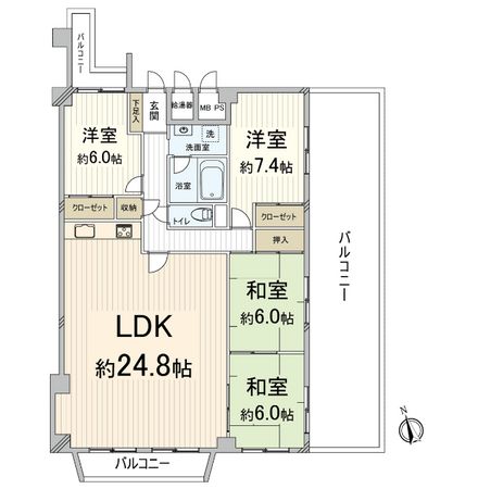 緑地東ロイヤルマンション 間取図(平面図) 間取図(平面図)