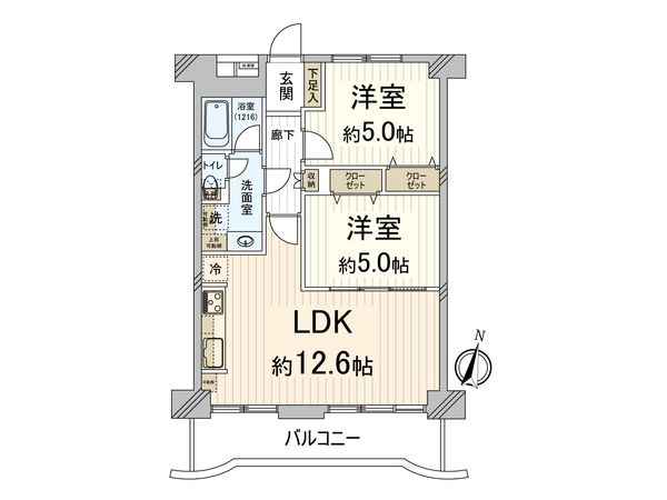 グリーンコーポ緑地公園第1 間取図(平面図) グリーンコーポ緑地公園第1 間取図(平面図)