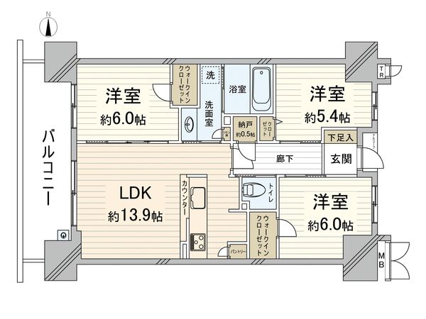 三国の川辺の森リバーガーデン 間取図(平面図) 間取図(平面図)