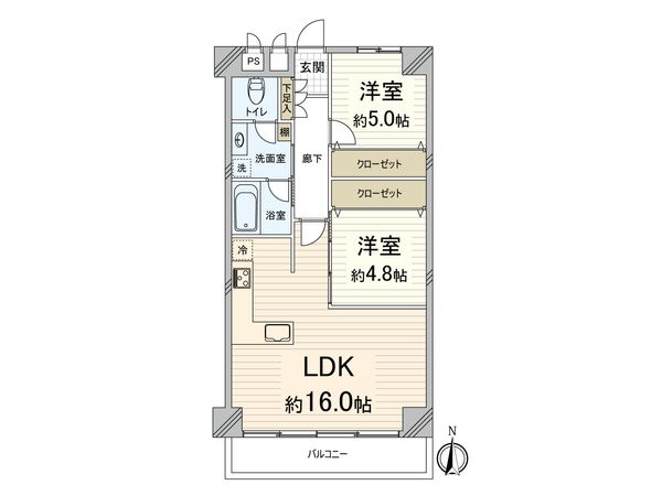 ライオンズマンション第6江坂 間取図(平面図) 間取図(平面図)