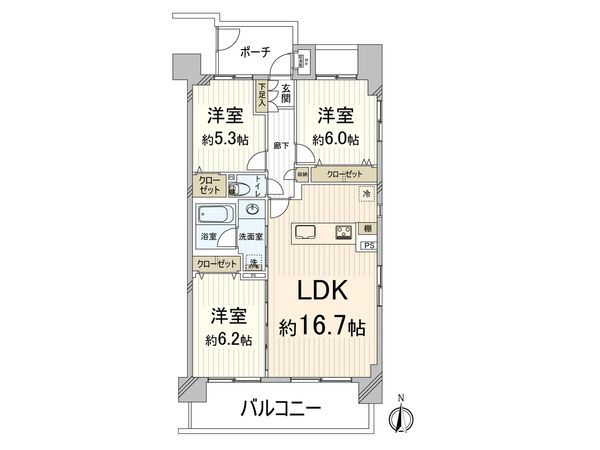 リベール江坂 間取図(平面図) リベール江坂 間取図(平面図)