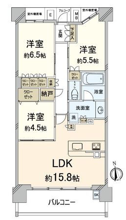 プラウド江坂サウスマーク 間取図(平面図) プラウド江坂サウスマーク 間取図(平面図)