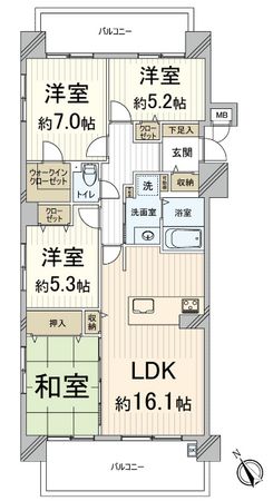 リベールシティ吹田 間取図(平面図) 間取図(平面図)
