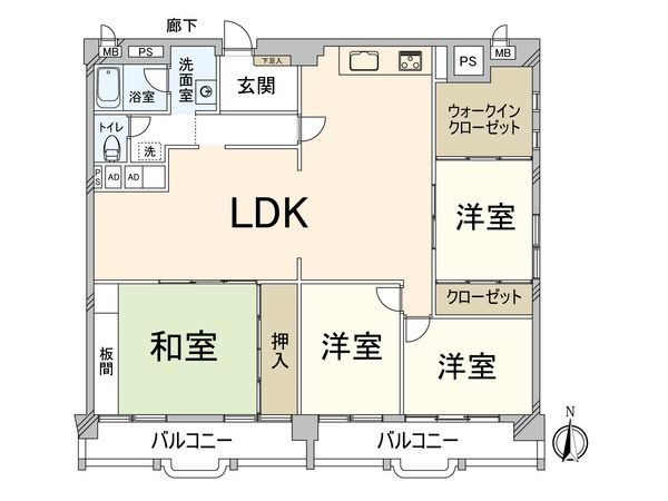 パレブラン新御堂 間取図(平面図) 間取図(平面図)