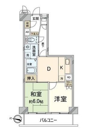 日商岩井緑地公園マンション 間取図(平面図)
