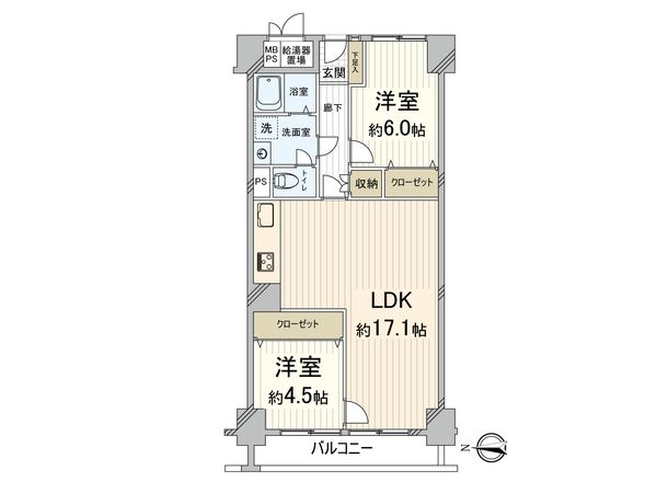 江坂ハイデンス 間取図(平面図)
