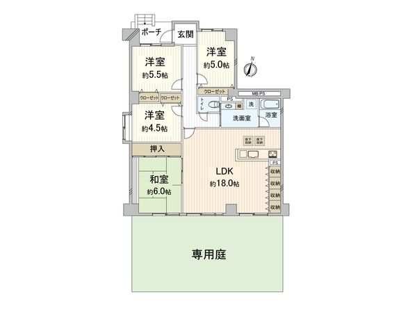 グリーンタウン島江 8棟 間取図(平面図) グリーンタウン島江 8棟 間取図(平面図)