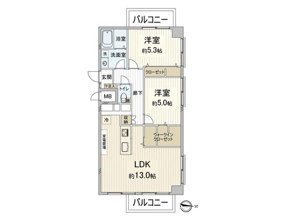 チサンマンション第5江坂 間取図(平面図)