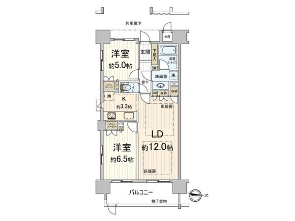 イトーピア江坂BALFLAT 間取図(平面図)