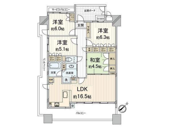 クレステージ吹田 間取図(平面図)