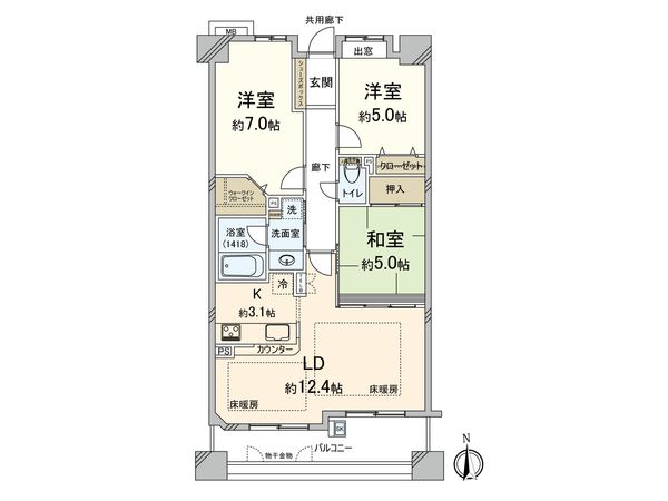 セレッソコート江坂 間取図(平面図)