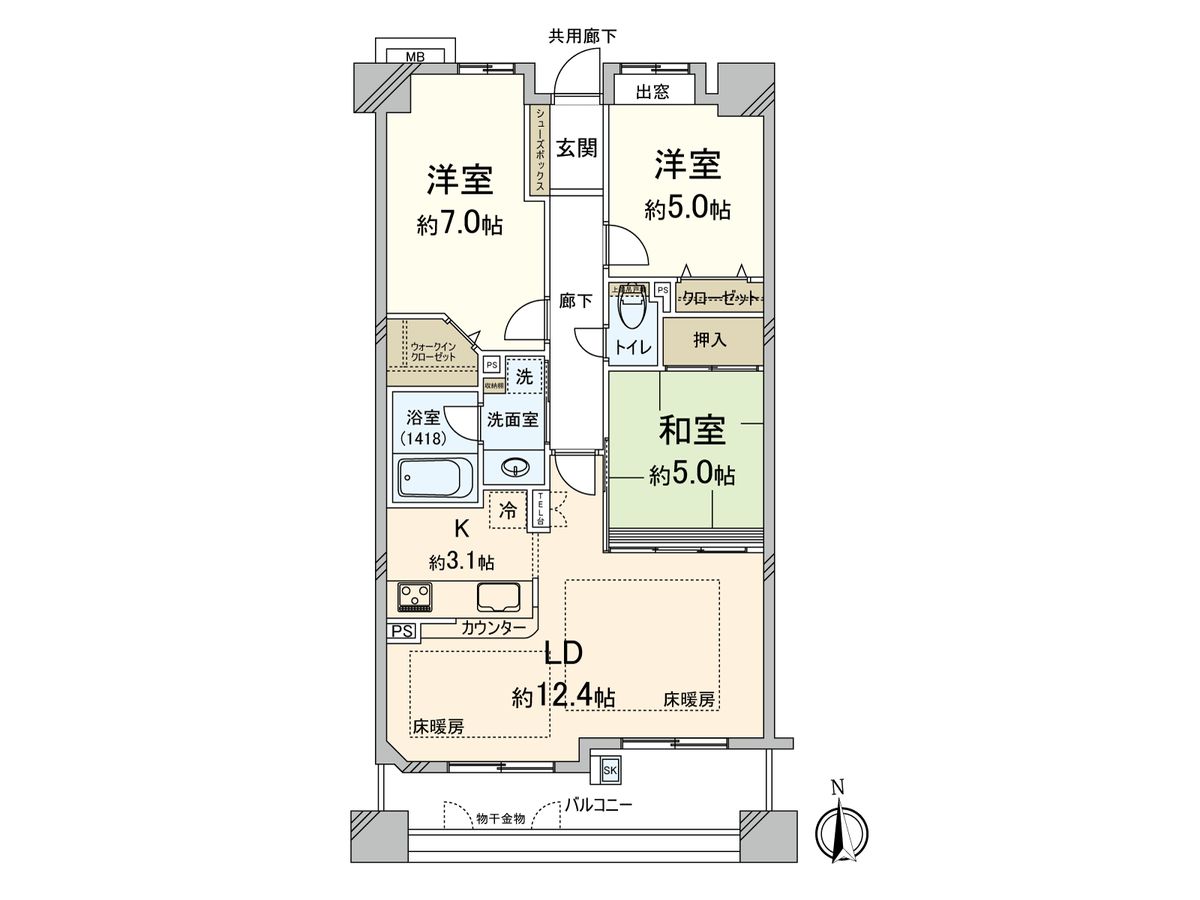 セレッソコート江坂 間取図(平面図) 間取図(平面図)