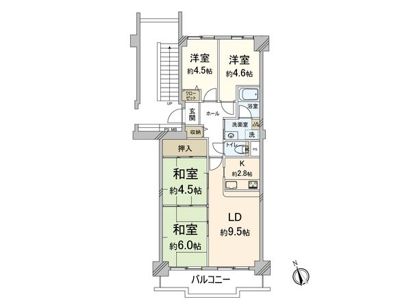 ユニライフ北大阪 2号棟 間取図(平面図)